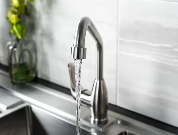 new modern steel faucet kitchen water softerner houston